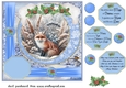 Blue winter fox card front 14