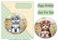 Floral pup card front (new) 2