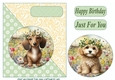 Floral pup card front (new) 4