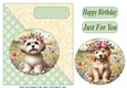 Floral pup card front (new) 5