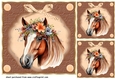 3 Floral horse card fronts/toppers 5