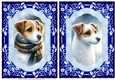 2 Blue winter Jack Russel card fronts 4