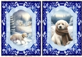2 Blue winter Labrador card fronts 3