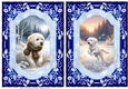 2 Blue winter Labrador card fronts 5