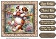 Pup playing in garden card front 6