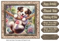 Pup playing in garden card front 7