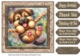 Pup playing in garden card front 10