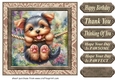 Pup playing in garden card front 11