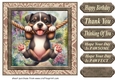 Pup playing in garden card front 12