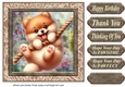 Pup playing in garden card front 15