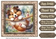 Pup playing in garden card front 16