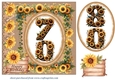 Age 70-80 Sunflower Birthday card front
