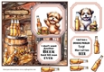 2 Panel dog beer and burger card front 2