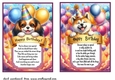2 Birthday pup card fronts (7x5 aprox) 9