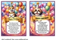 2 Birthday pup card fronts (7x5 aprox) 11