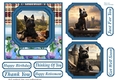 Scottish terrier out on the town card front 8