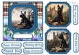 Scottish terrier out on the town card front 11