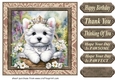 Floral Westie card front 4