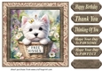 Floral Westie card front 8