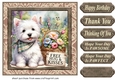 Floral Westie card front 10
