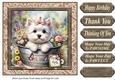 Floral Westie card front 11