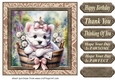 Floral Westie card front 12