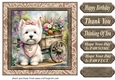 Floral Westie card front 13
