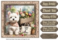 Floral Westie card front 14