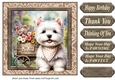 Floral Westie card front 16