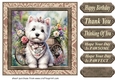 Floral Westie card front 18