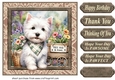 Floral Westie card front 19