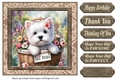 Floral Westie card front 20
