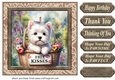 Floral Westie card front 21