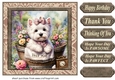 Floral Westie card front 22