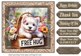 Floral Westie card front 26