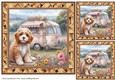 3 Caravan pup card fronts/toppers 2