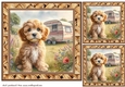 3 Caravan pup card fronts/toppers 3