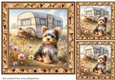 3 Caravan pup card fronts/toppers 11