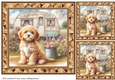 3 Caravan pup card fronts/toppers 12