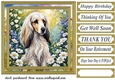 Puppy in flowers card front 7