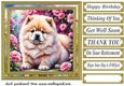 Puppy in flowers card front 11