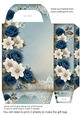 Blue floral lace gift bag 2