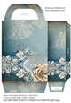 Blue floral lace gift bag 3