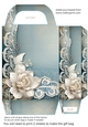 Blue floral lace gift bag 4