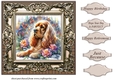 Framed stained glass dog card front 4