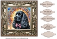Framed stained glass dog card front 7