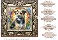 Framed stained glass dog card front 8
