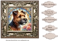 Framed stained glass dog card front 9