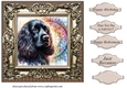 Framed stained glass dog card front 14
