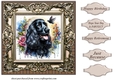 Framed stained glass dog card front 15